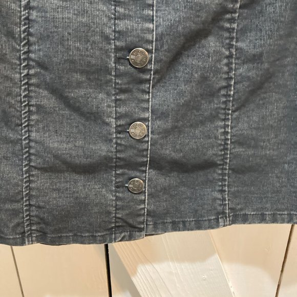 BDG gray black corduroy button front mini skirt 28 - Picture 3 of 7